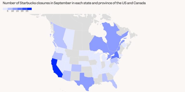Starbucks Store Closures: Map of 239 Locations Closed in US, Canada